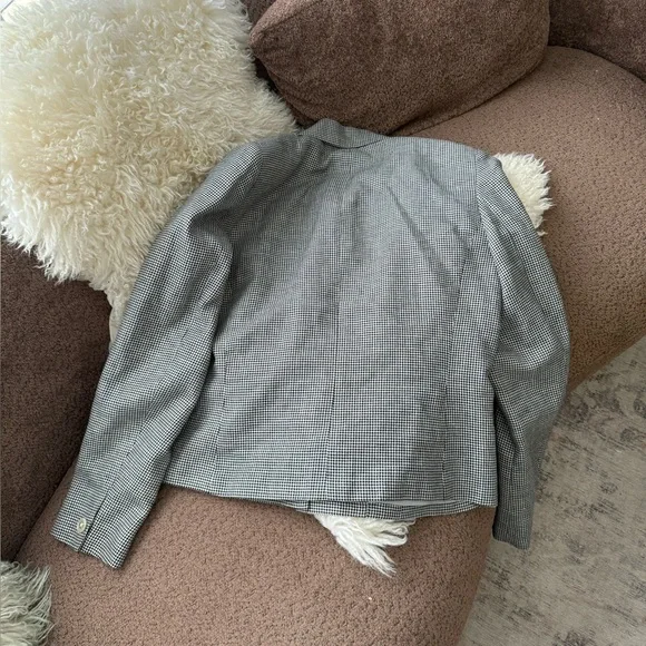 Ralph Lauren Linen/Wool Houndstooth Blazer - Picture 6 of 6